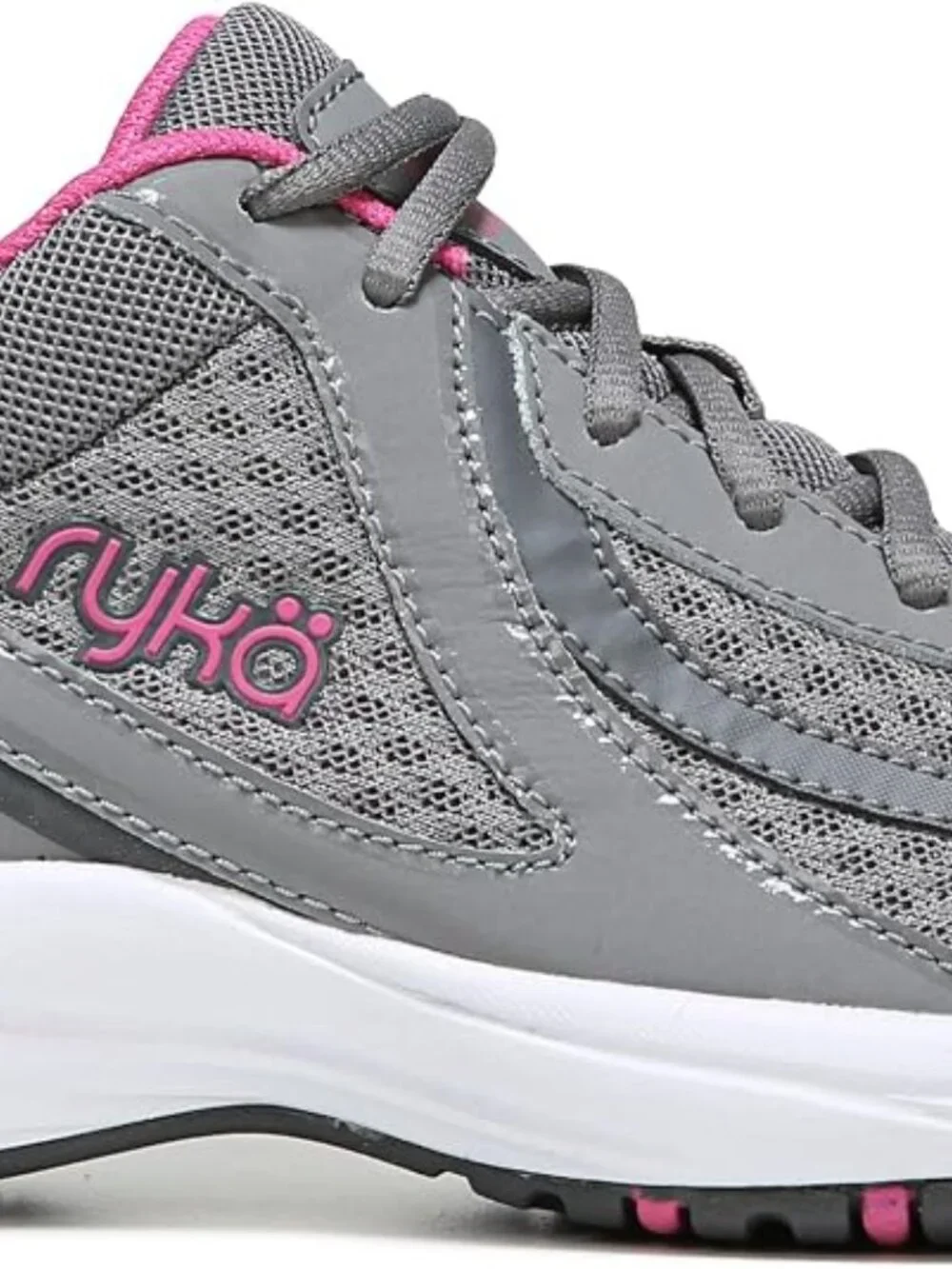 Ryka Women's Dash 3 Walking Shoe Size 7.5 wide Gray and Pink